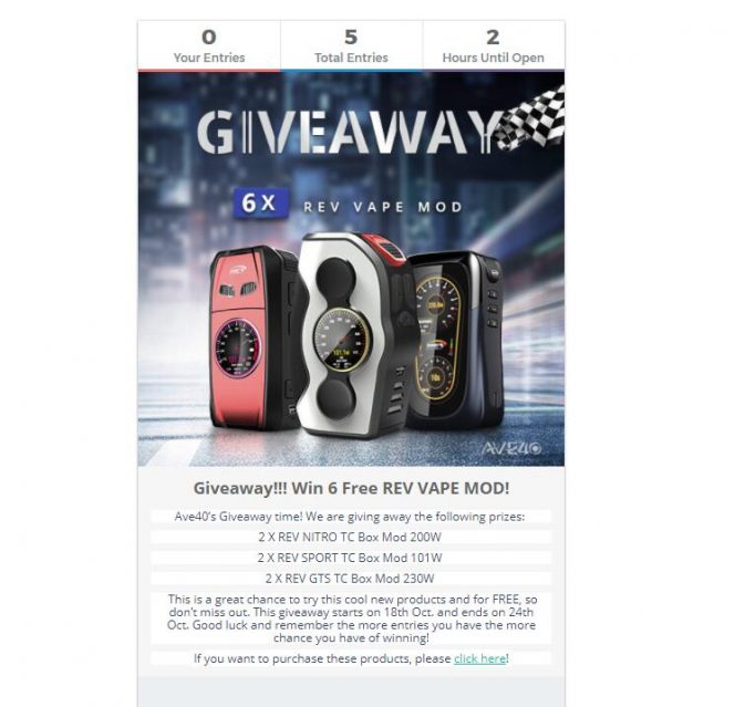 Your Big Promotion of REV VAPE MOD