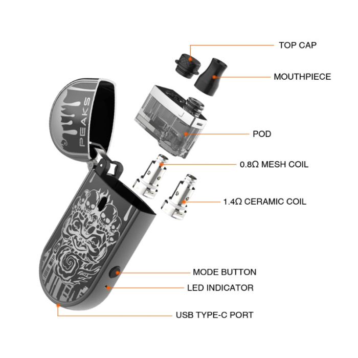 Dovpo Peaks Vape Pod System Kit 650mAh