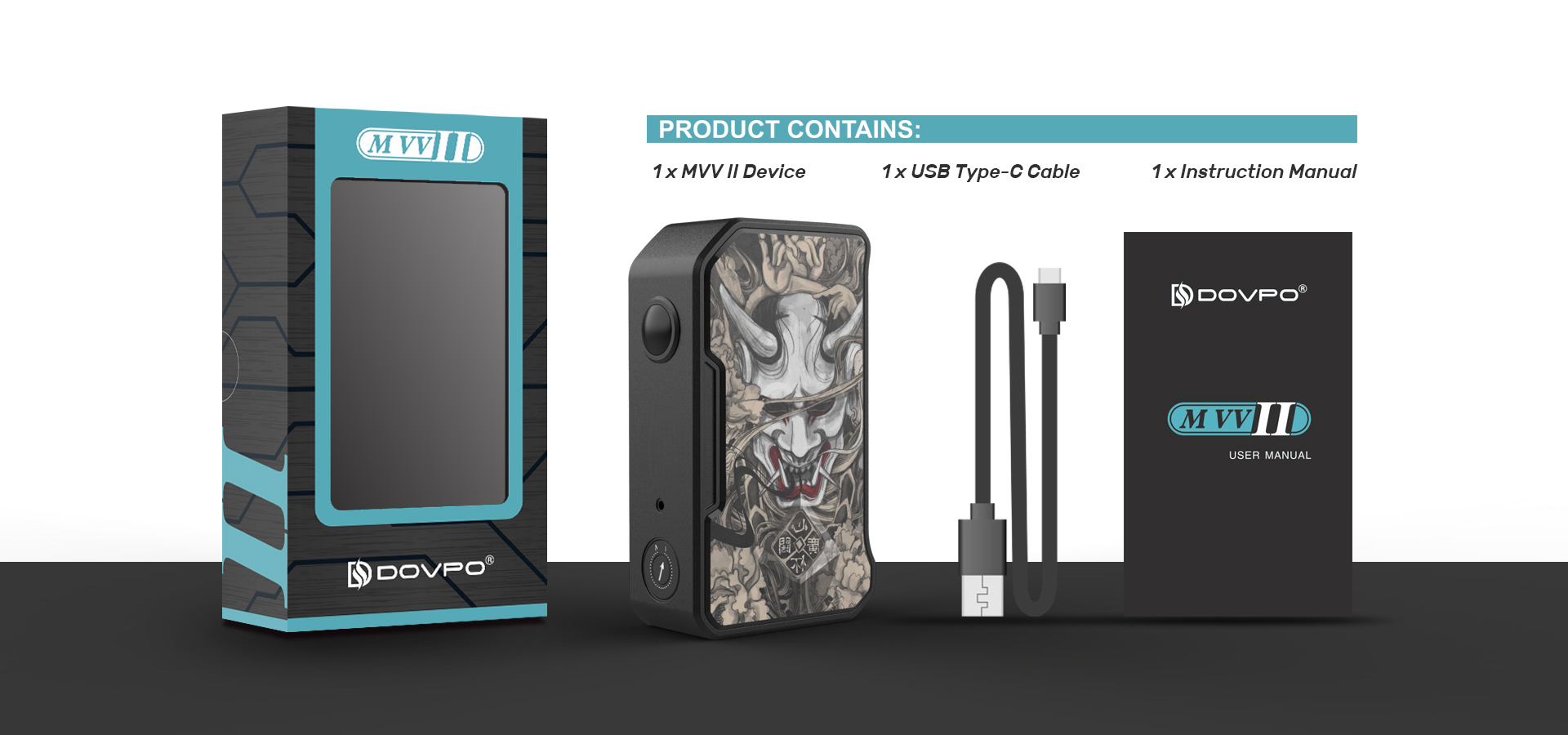 Package Included of Dovpo MVV II 2 Box Mod 