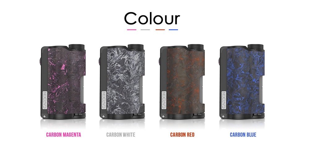 Colors Available of Dovpo Topside Dual Carbon Squonk Mod