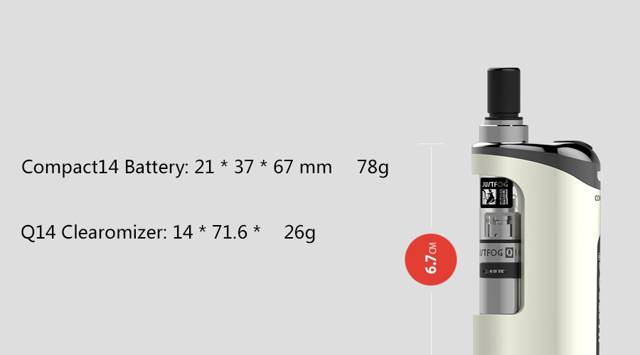 Parameters Of Justfog Compact14 Starter Kit 1500mAh 