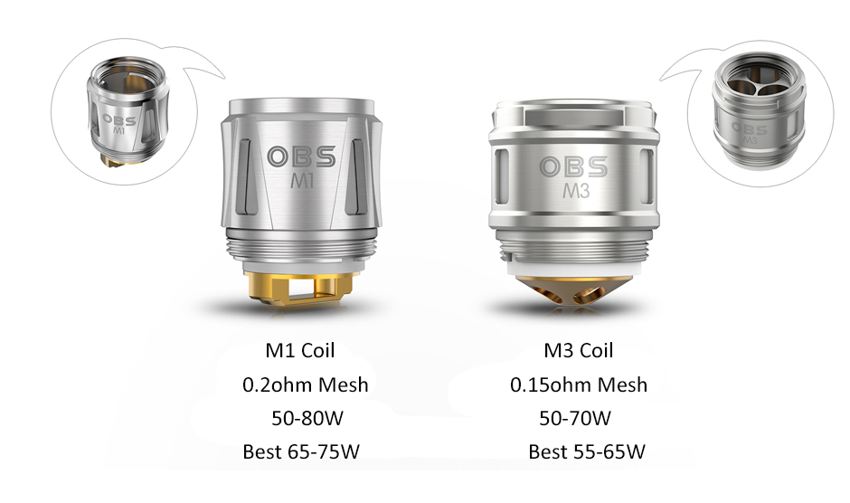 Features of OBS Cube X 80W VW Kit with Cube X Mesh Tank