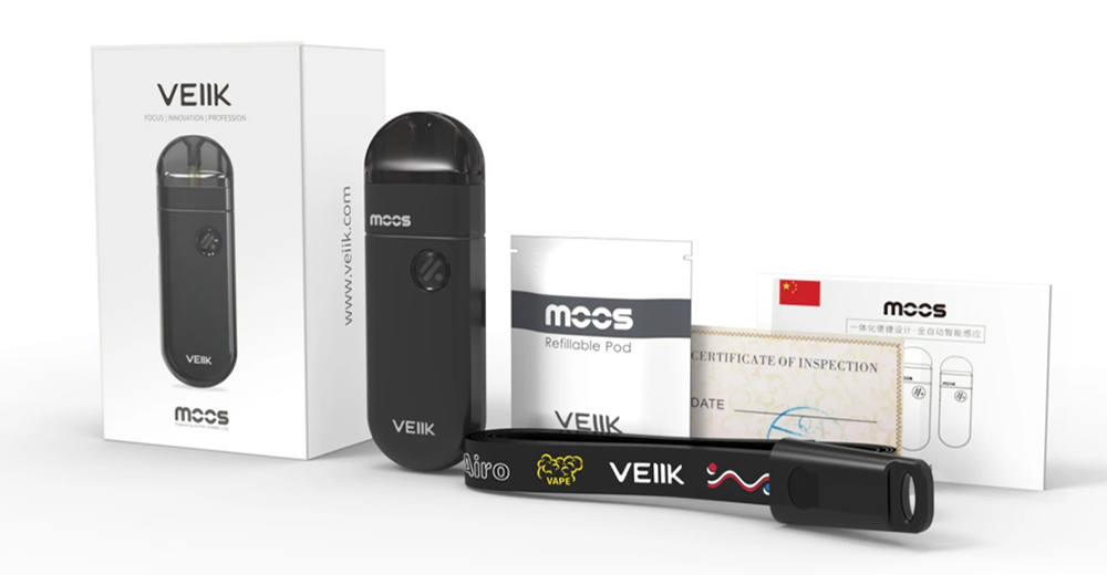 Package Included of Veiik Moos Pod Kit