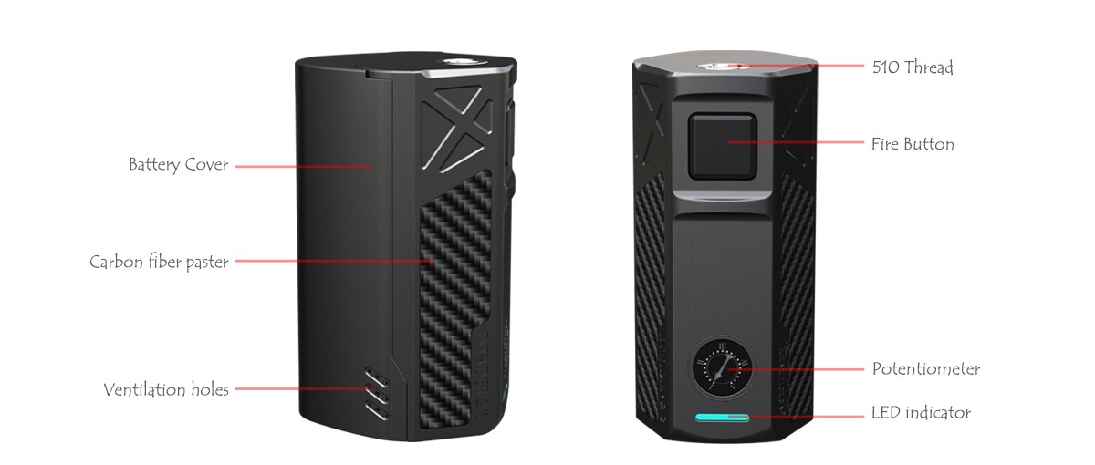 Tesla Invader 2/3 240W/360W Box Mod