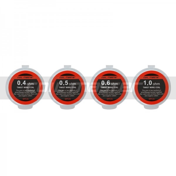 coil master pre built twist wire 4 9 494 ave40 coil master pre built twist wire 4 9 494 ave40